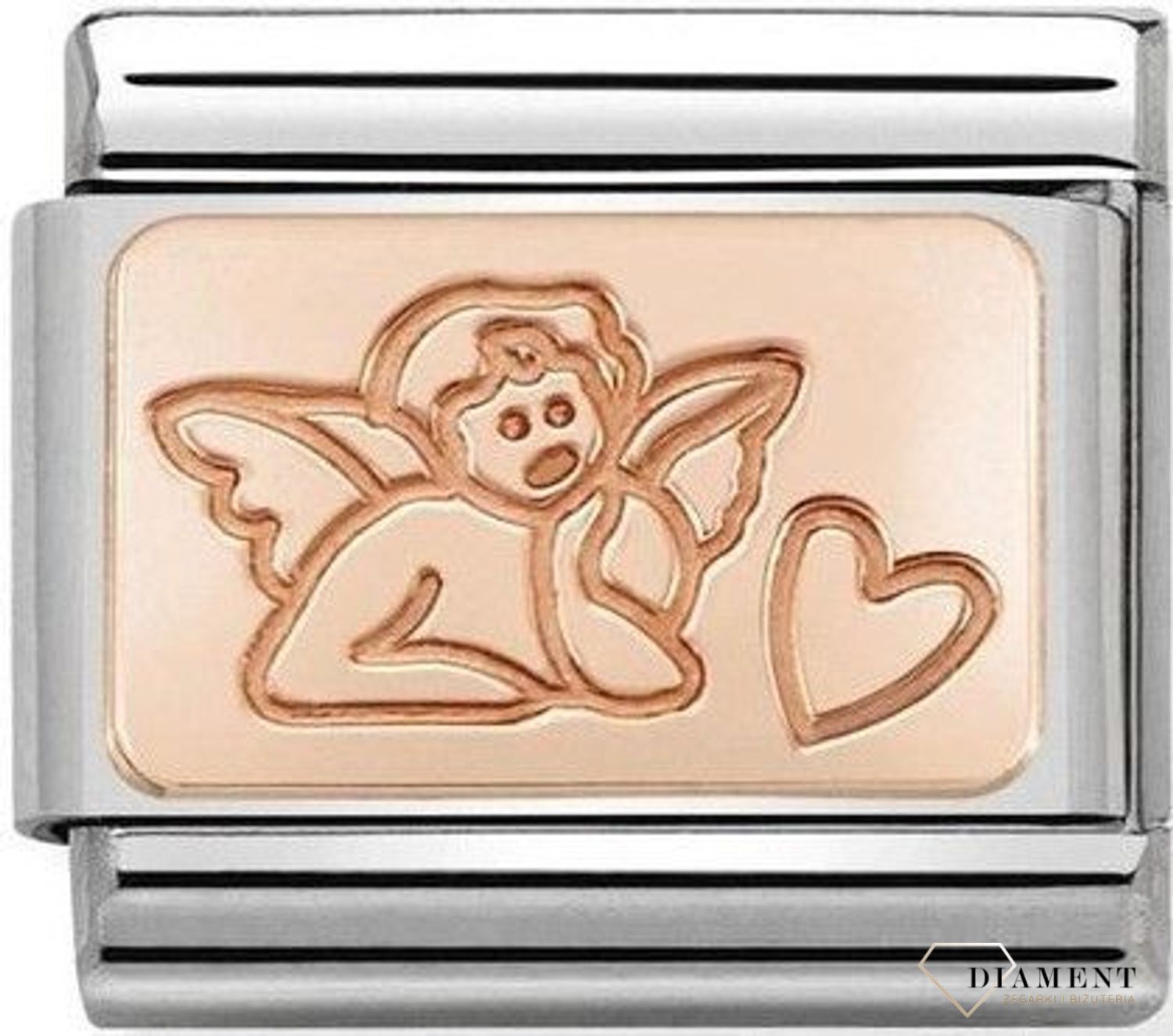 Nomination Link 9K zawieszka różowe złoto 'Aniołek miłości' 430101 44 biżuteria nomination nomination zawieszki nomination baza.jpg